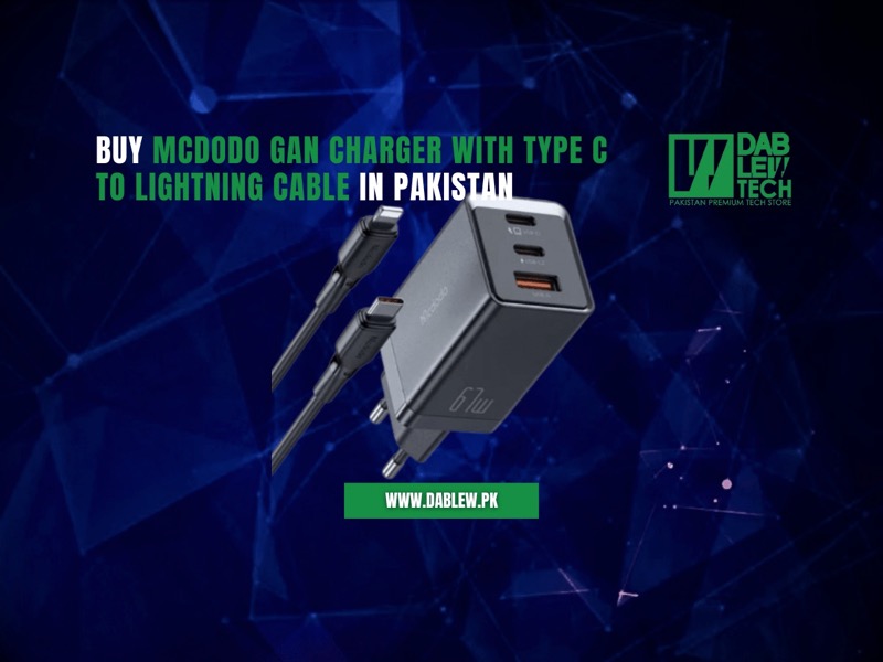Buy Mcdodo GaN Charger with Type C to Lightning Cable in Pakistan