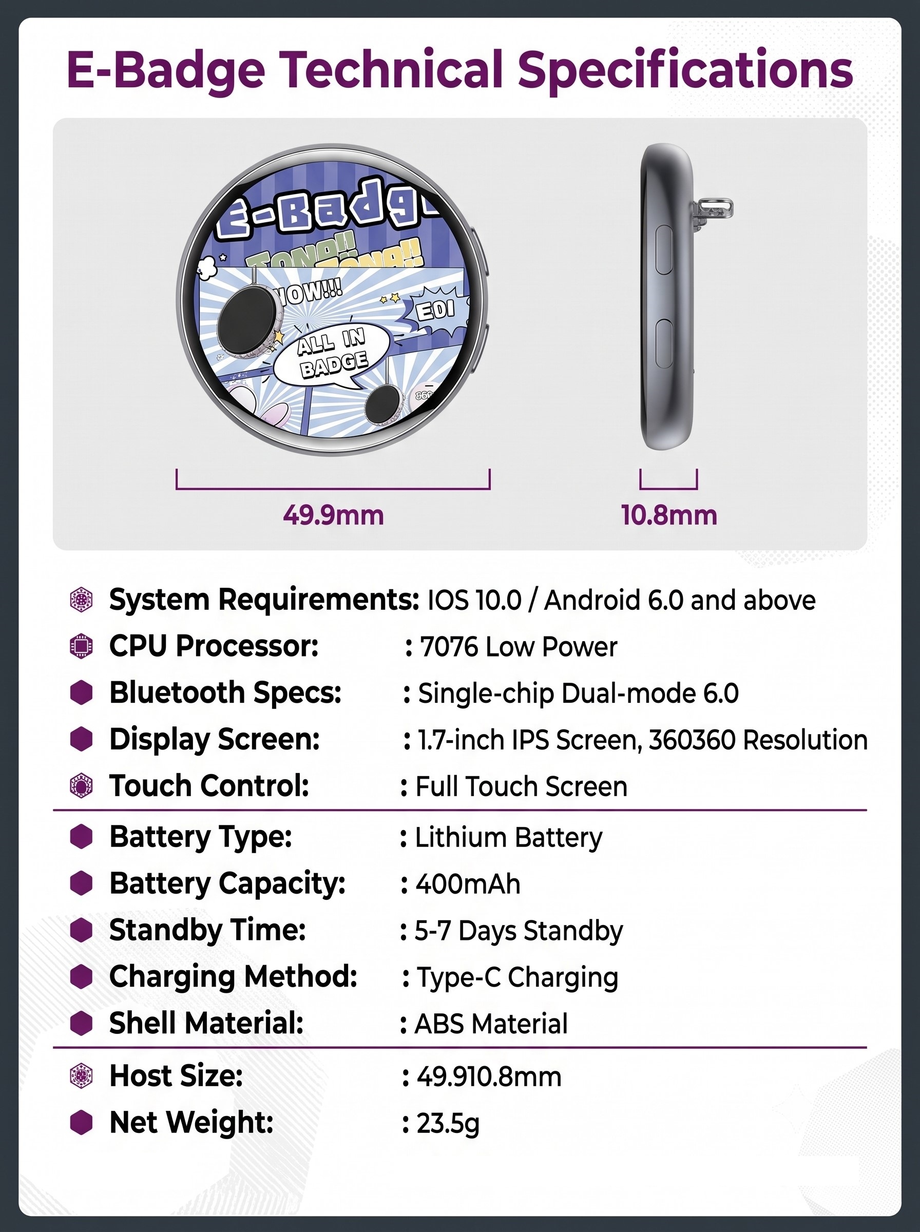Smart Badge Product View