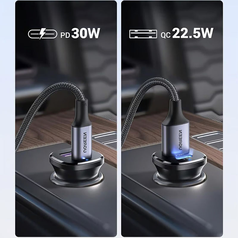 UGREEN 30W Dual Port Car Charger Main Hero Banner
