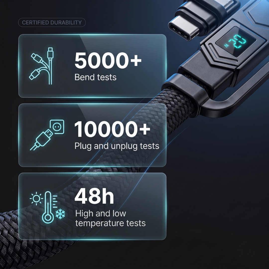 Durable Braided Design 5000+ Bend Test