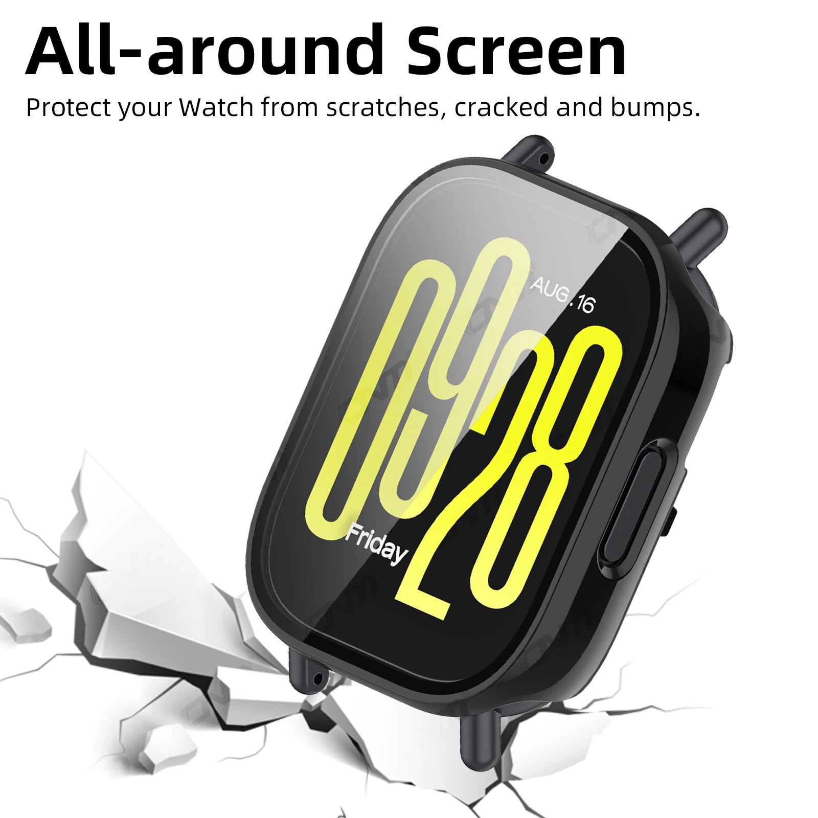 Redmi Watch 5 Full Edge Screen Protector with Case Protective Bumper Cover