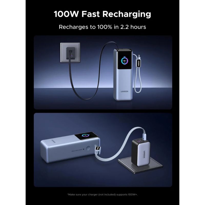 Two Built-in USB-C Cables