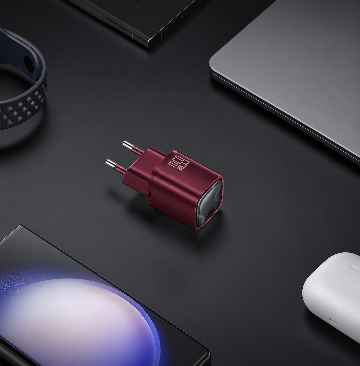 Elegant Burgundy Finish Mcdodo Nano 65W