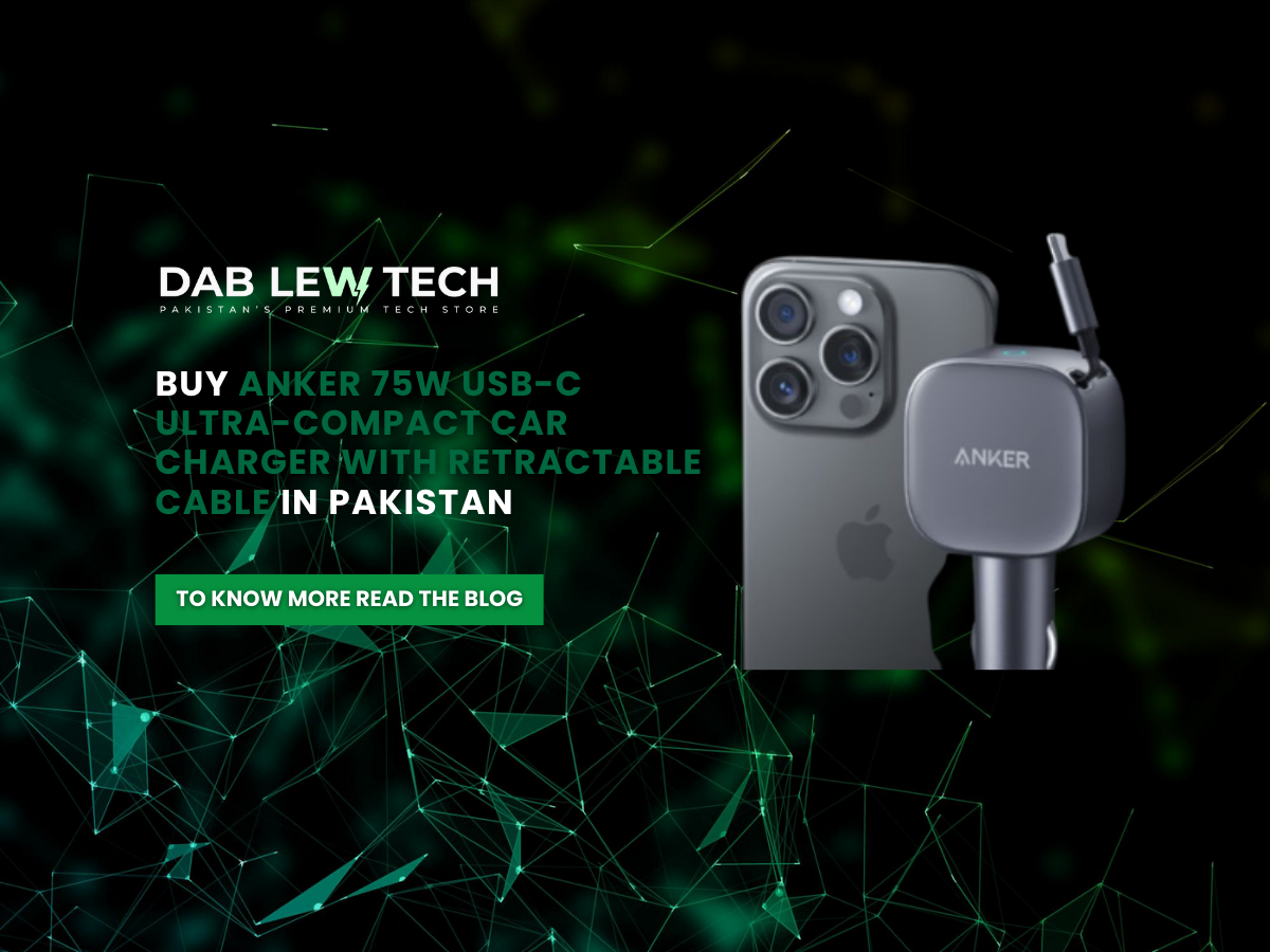 Buy Anker 75W USB-C Ultra-Compact Car Charger with Retractable Cable in Pakistan