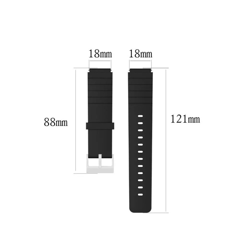 18mm Soft Silicone Replacement Strap for Mibro GS Pro and other Smart Watches