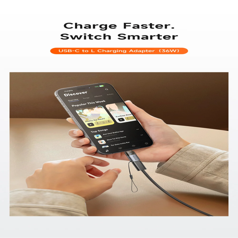 Mcdodo 36W USB-C to Lightning Adapter with Lanyard – CA-7630 – Grey