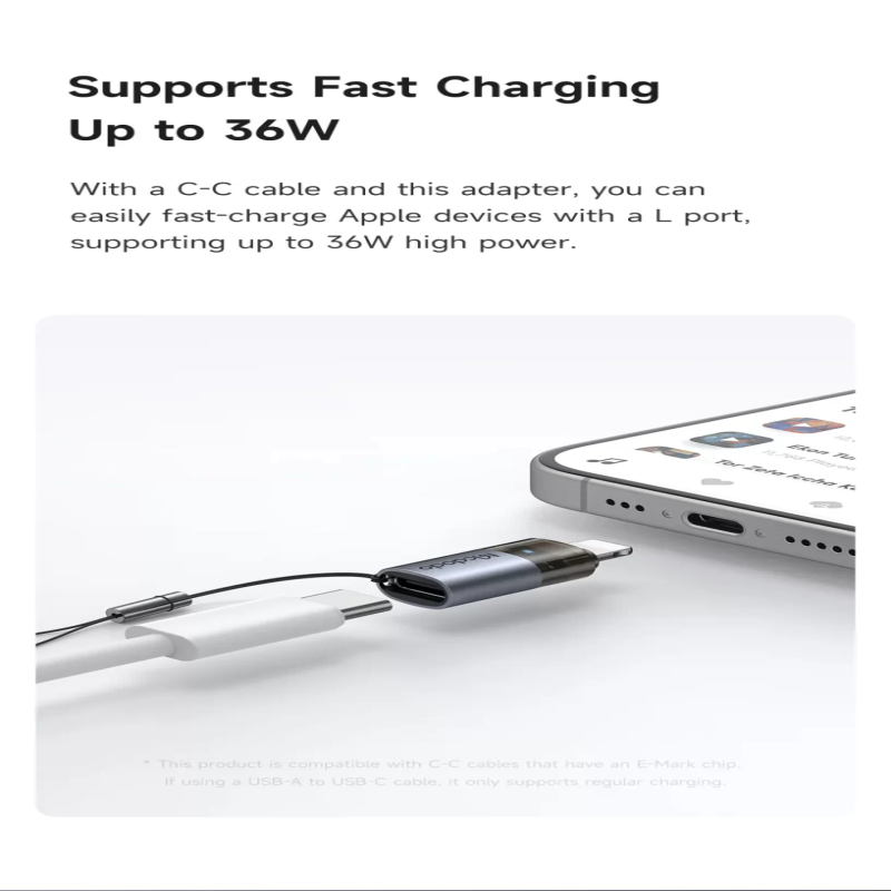 Mcdodo 36W USB-C to Lightning Adapter with Lanyard – CA-7630 – Grey