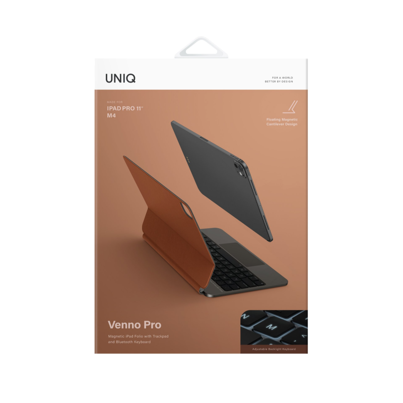 UNIQ Venno Pro Magnetic Smart Keyboard Folio for iPad Pro 11 M4 - Caramel