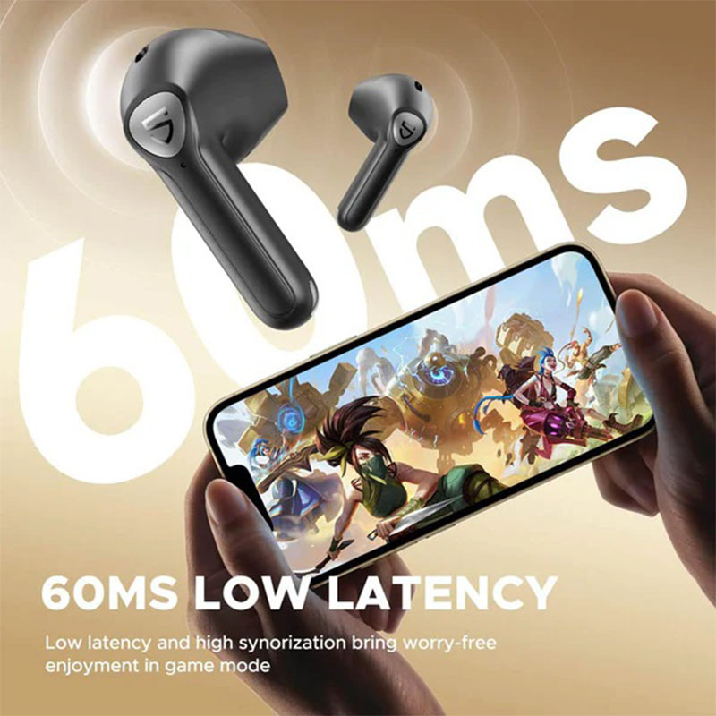 SoundPEATS Wireless Earbuds Air3 Deluxe Bluetooth 5.2 Earphones with QCC3040 aptX-Adaptive, TrueWireless Mirroring and 4 Microphones – Black