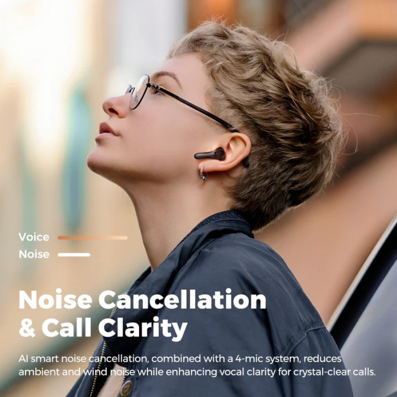 SoundPEATS Air5 Lite Wireless Earbuds with Hi Res Audio, Bluetooth 5.4 Semi in Ear Earphones, 13mm Drivers, LDAC Codec, 30 Hrs Fast Charge – Black