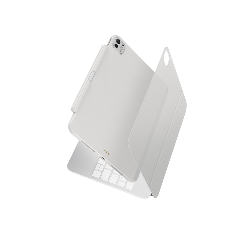 UNIQ Axel Snap Easy Magnetic Case for iPad Air 11 (M2–M3) and iPad Pro 11 (2022/21) – Cloud White