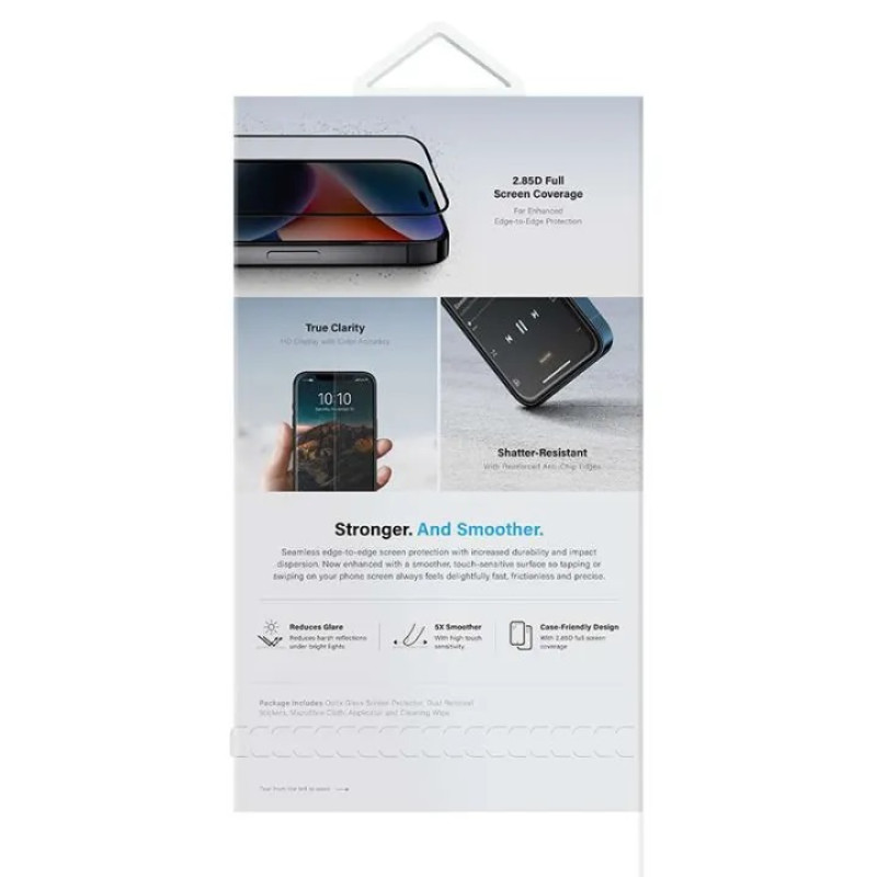 UNIQ OPTIX Vivid Clear Glass Screen Protector for Samsung Galaxy S25 Edge – Clear