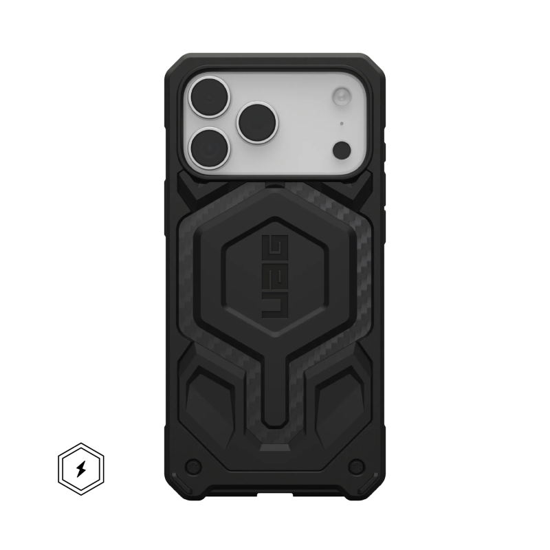 UAG iPhone 17 Pro Max Monarch Pro Series Phone Case - Carbon Fiber / Titanium