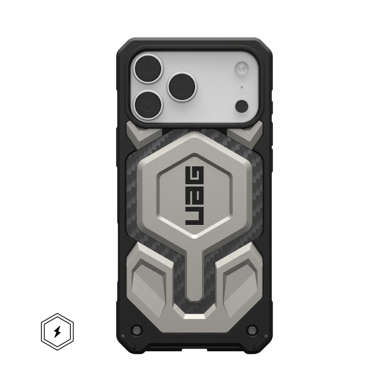 UAG iPhone 17 Pro Max Monarch Pro Series Phone Case - Carbon Fiber / Titanium