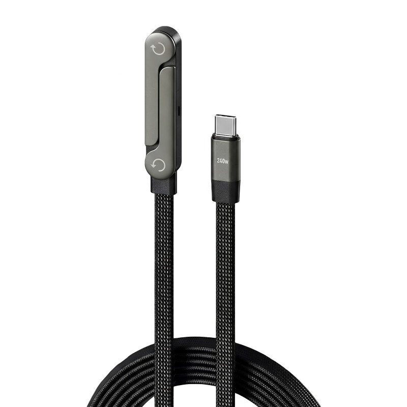 The Viral 240W Type C to C Cable with 360 Degree Aluminum Stand
