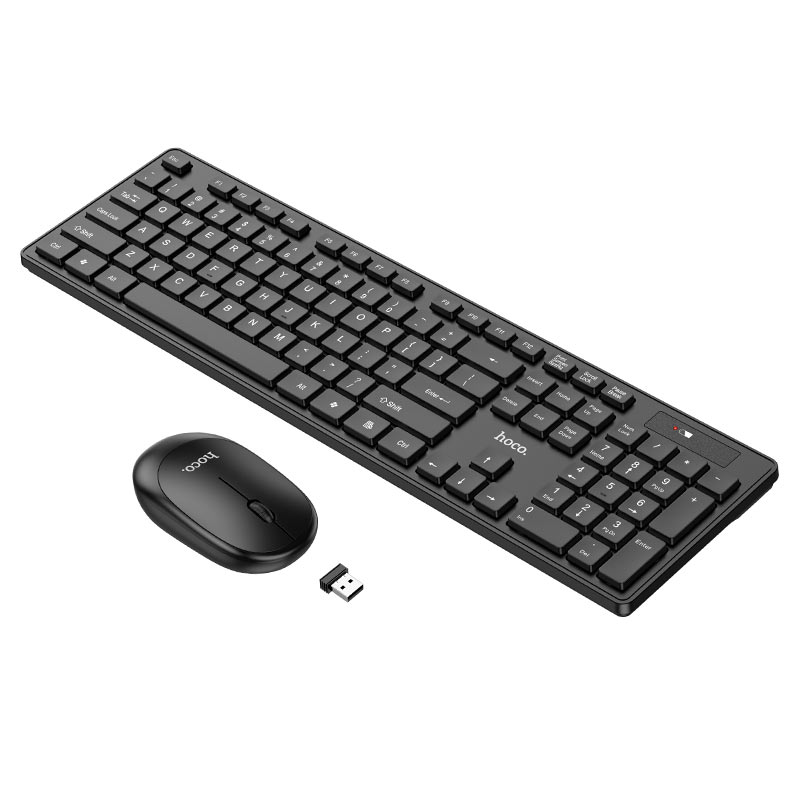 Hoco Wireless Business Keyboard & Mouse Set (English Version) - GM17 - Black