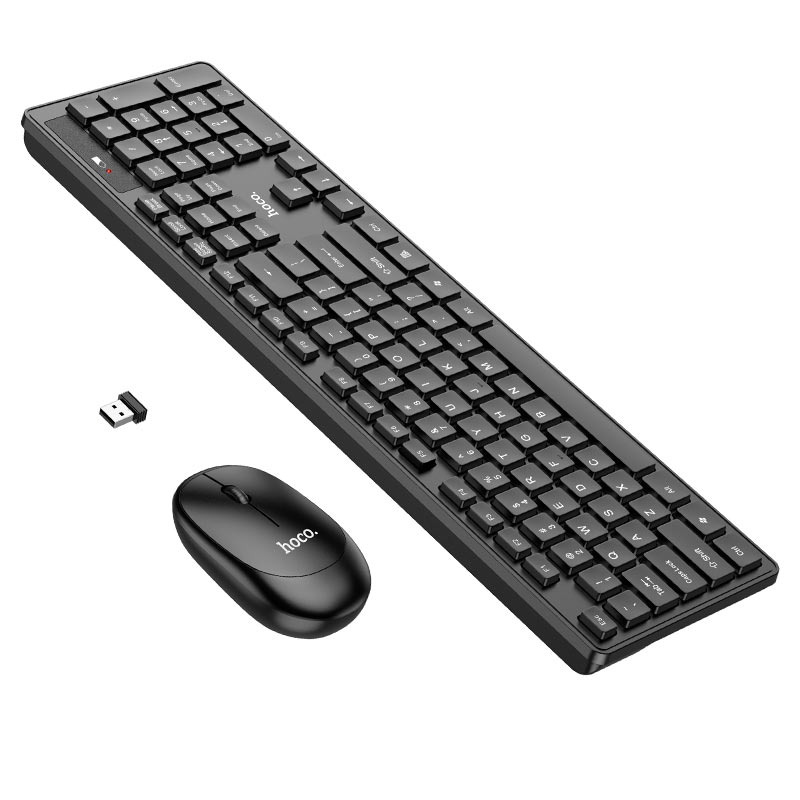 Hoco Wireless Business Keyboard & Mouse Set (English Version) - GM17 - Black