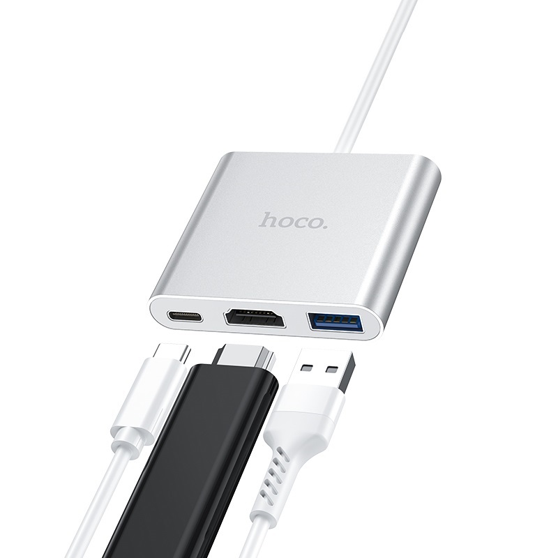 Hoco Type-C Hub Adapter (HDMI + USB 3.0 + PD 67W) - HB14