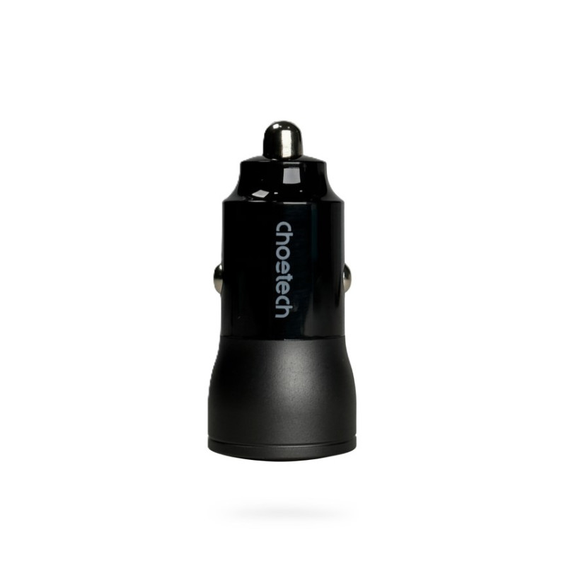 Choetech 60W Type-C Dual Port Fast Car Charger – Black – TC0008-V3