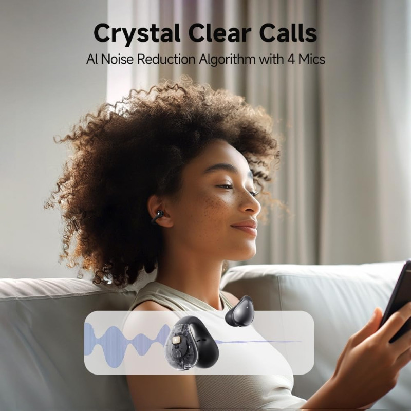 QCY C30 Crossky Open-Ear Clip Earbuds – Bluetooth 5.4, 25H Playtime & AI-Powered ENC Calls