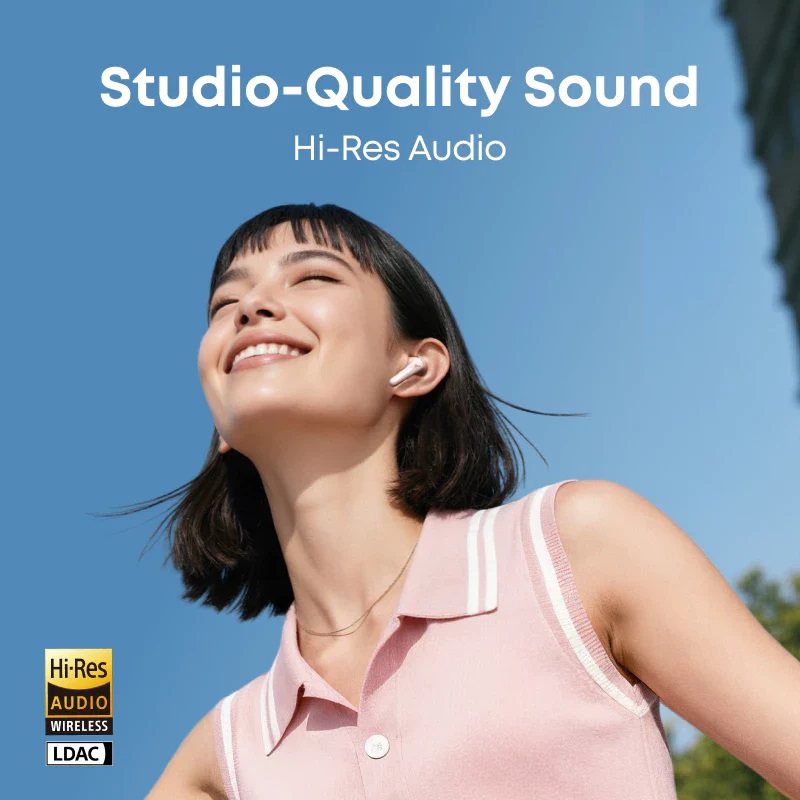 soundcore R60i NC, 6-Mics, Real-Time (ANC) Adaptive Noise Cancelling, Hi-Res Sound, Translation Earbuds, 50H Playtime