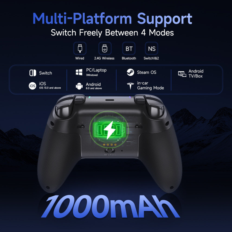EasySMX® X05 Pro Multiplatform Wireless Gaming Controller with Hall Effect & Quiet Buttons