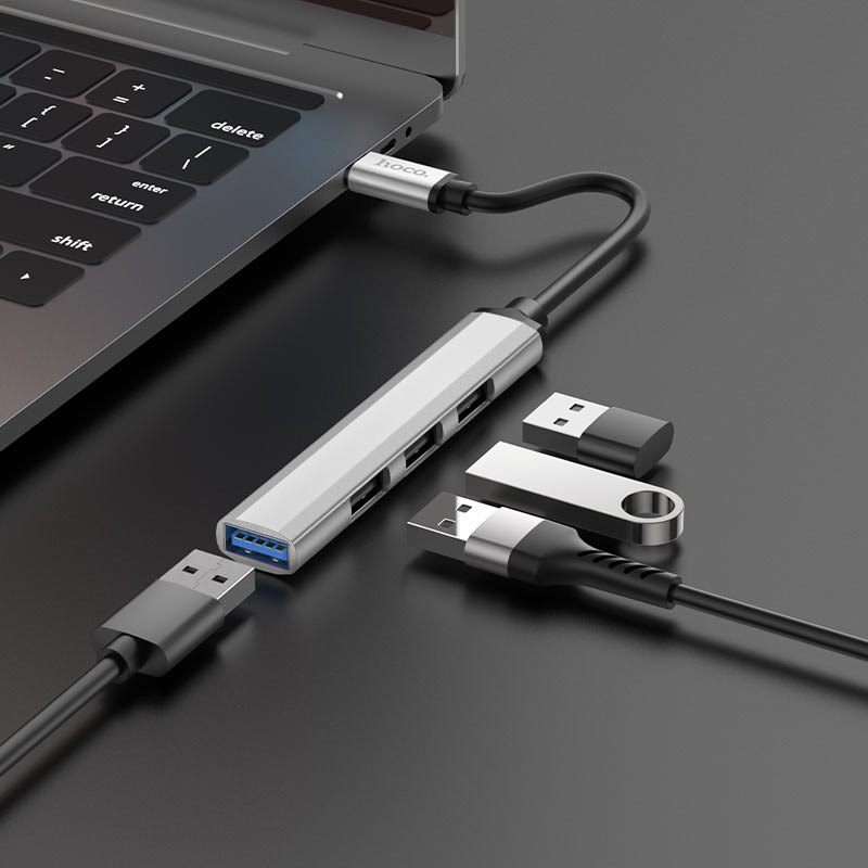 Hoco 4-in-1 Multifunction Type-C Hub (USB 3.0 + USB 2.0) - HB26