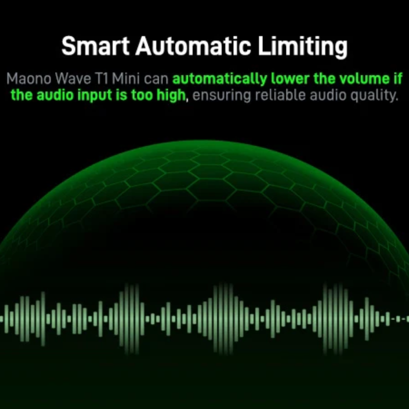 MAONO Wave T1 Mini Wireless Lavalier Microphone with Lightning & USB-C Plug, Noise Cancellation, AI Voice Filter, 30H Used with Charging Case for Video Recording Vlogging Podcast