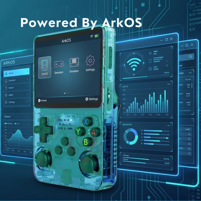 R36S 64GB (Ark OS) Retro Pocket Handheld Console 20,000+ Games with Eye Protection HD 3.5 IPS Screen for Adults and Kids