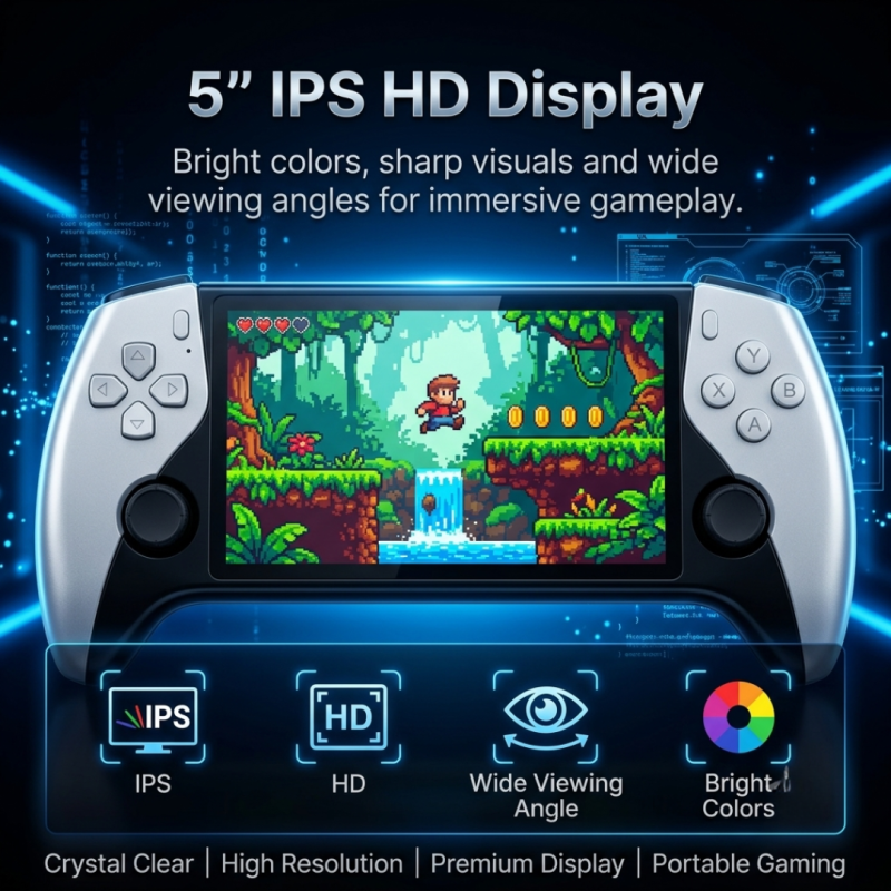 SF3500 Retro Handheld Game Console with HD 5-inch IPS Screen over 20,000 Games with HDMI Connection, 14+ Emulators