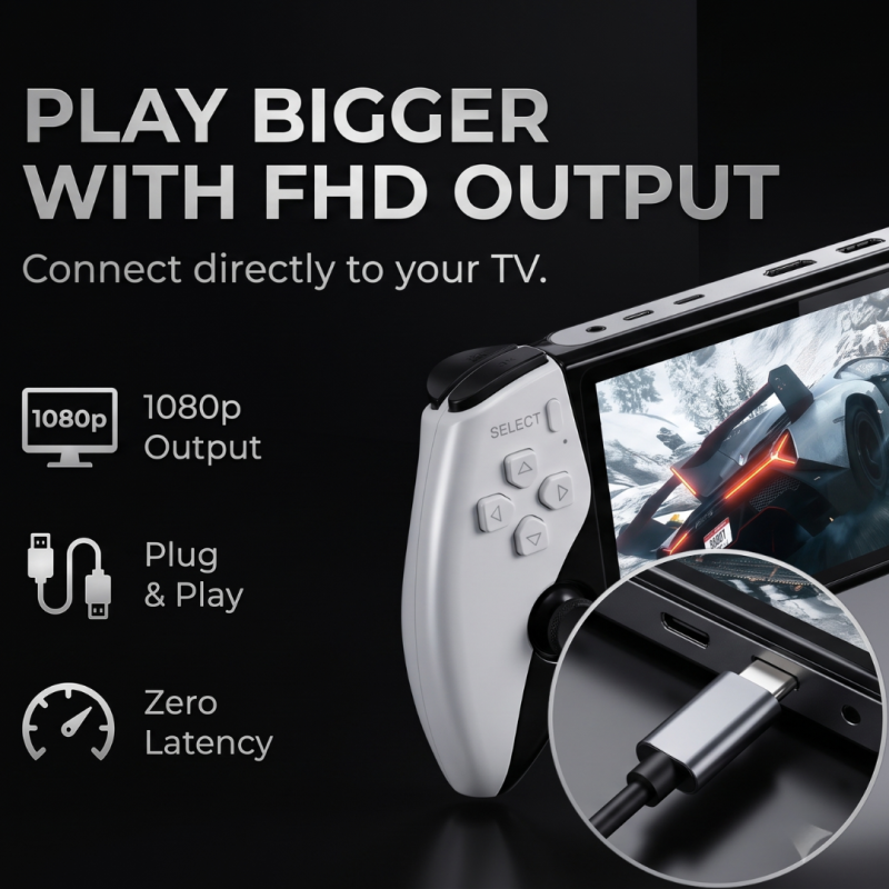 SF3500 Retro Handheld Game Console with HD 5-inch IPS Screen over 20,000 Games with HDMI Connection, 14+ Emulators
