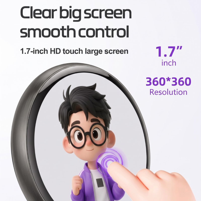 Smart Electronic HD LED Display Badge with Touch Control | Digital E-Badge for Custom Photos, GIFs, Videos & Text