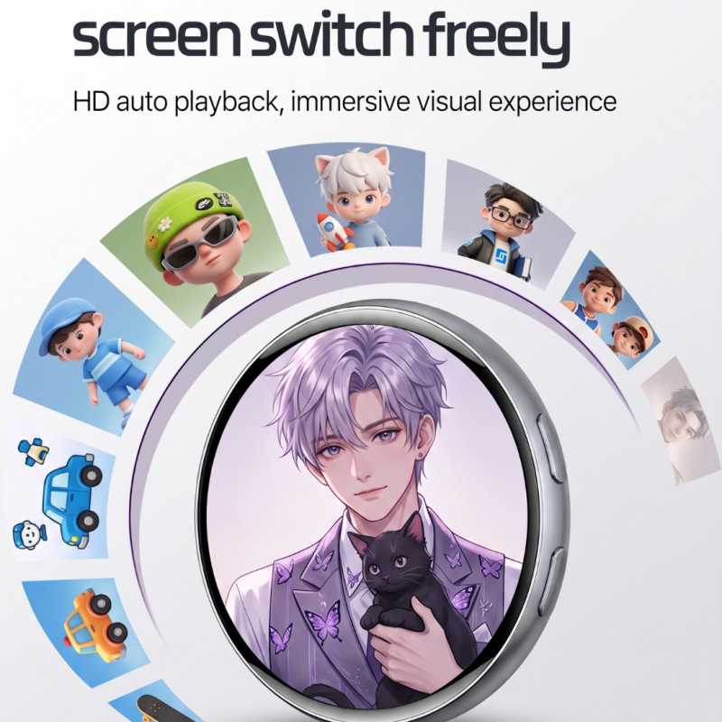 Smart Electronic HD LED Display Badge with Touch Control | Digital E-Badge for Custom Photos, GIFs, Videos & Text