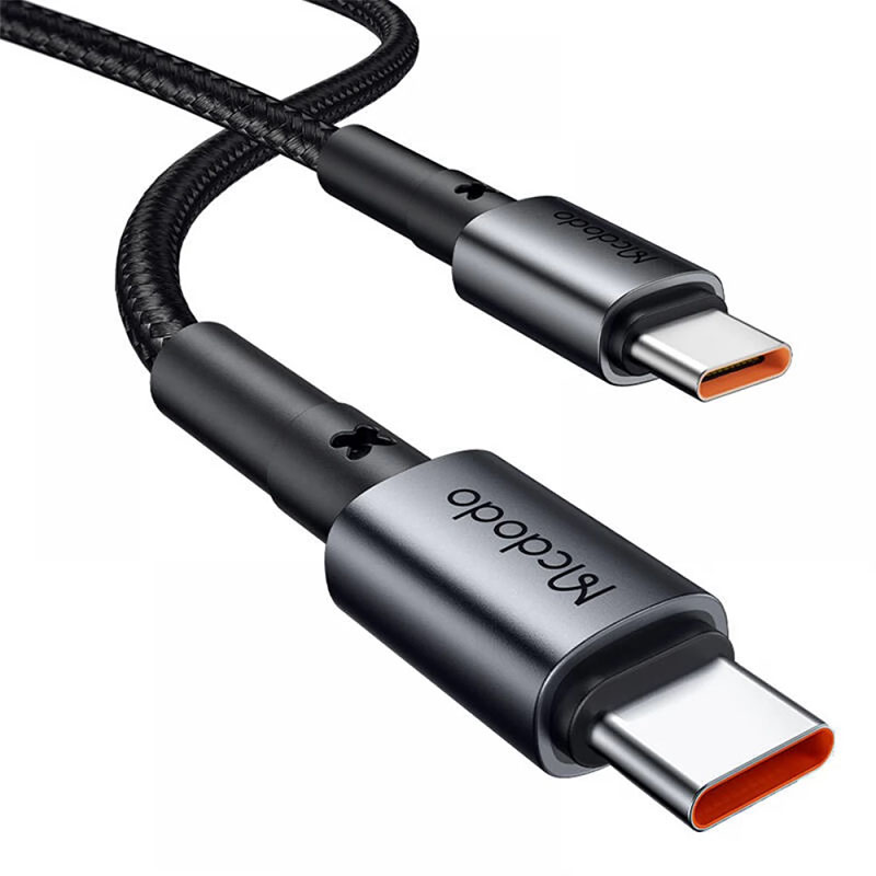 Mcdodo Aluminum Alloy 45W USB-C PD Car Charger Kit with 36W USB-C Cable (1.2m) - Black - CC-7496
