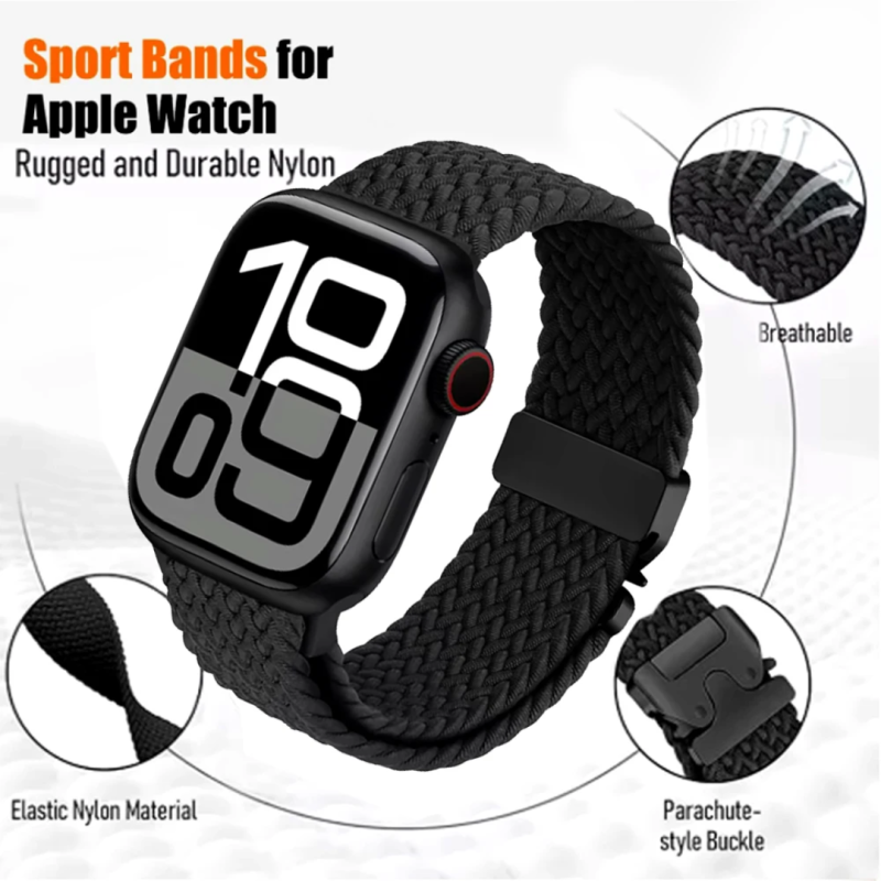 Nylon Braided Band For Apple Watch by Case Lord - (42/44/45/46/49mm)