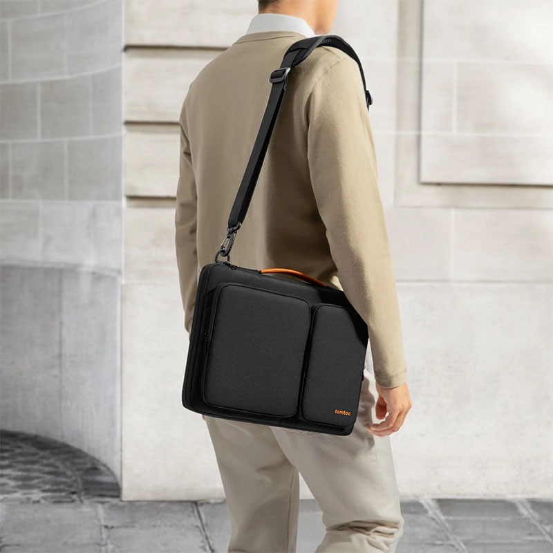 Tomtoc Defender A42 Laptop Shoulder Bag for MacBook Pro - Black