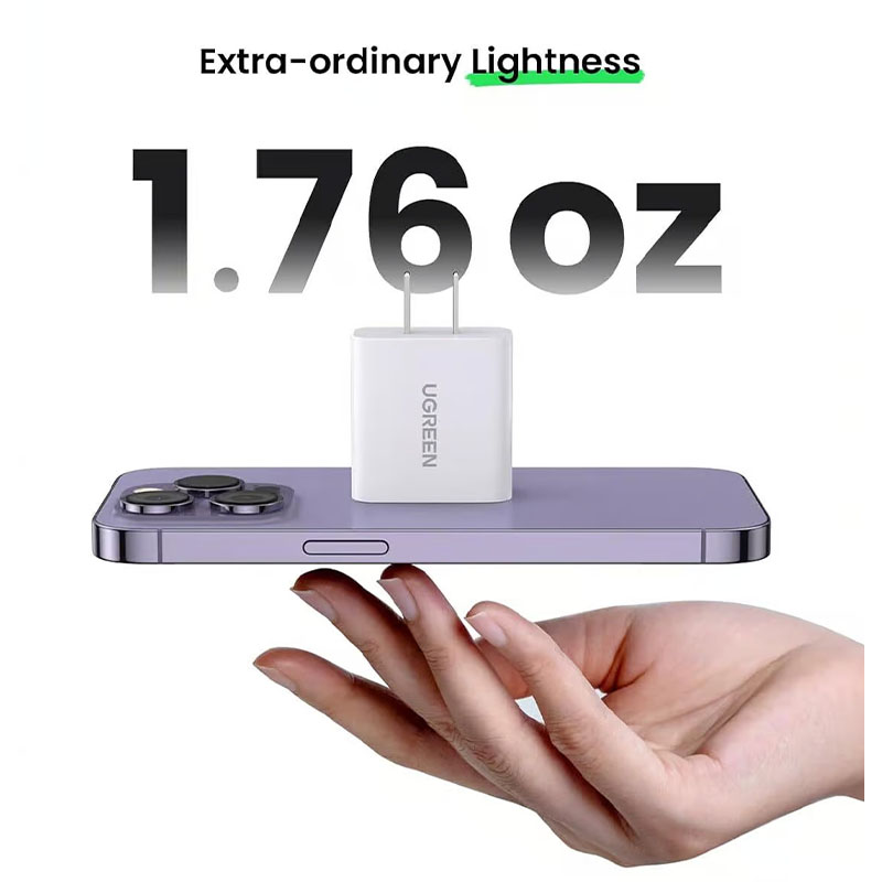 Ugreen 20W USB-C PD 3.0 Fast Charger US Plug - 60449 - White