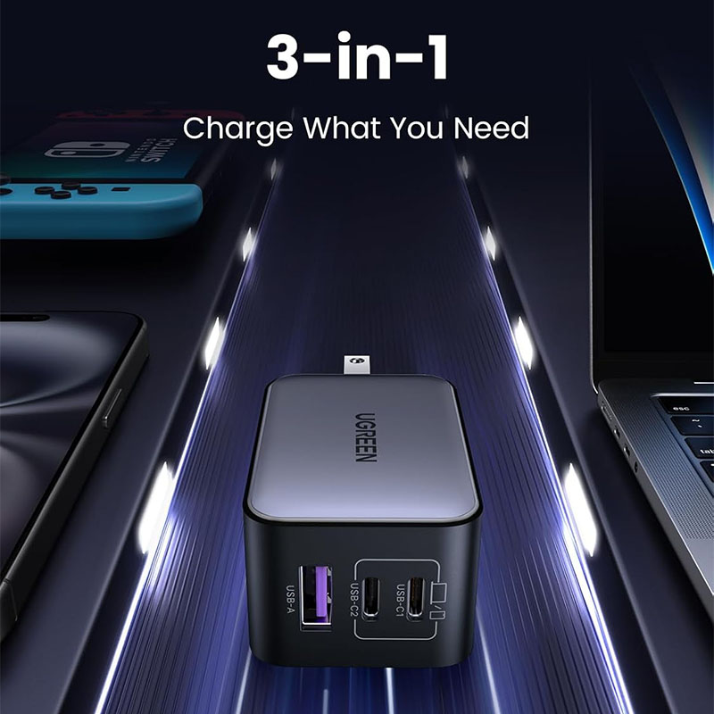 Ugreen Nexode 65W GaN USB-C Fast Wall Charger - Black