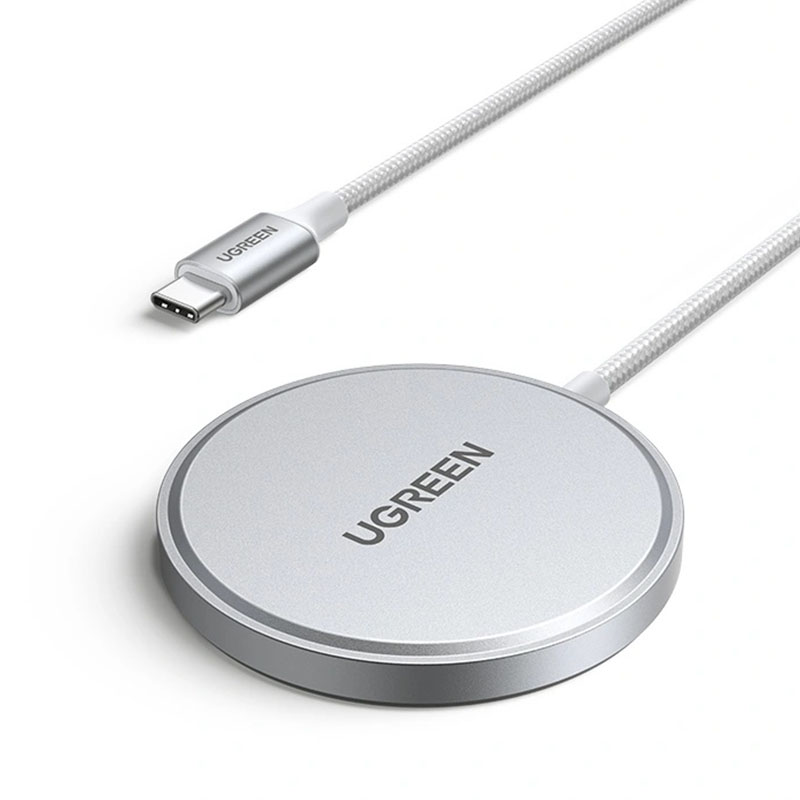 Ugreen Latest MPP Qi2 15W Magnetic Wireless Charger 1.5m - Sliver