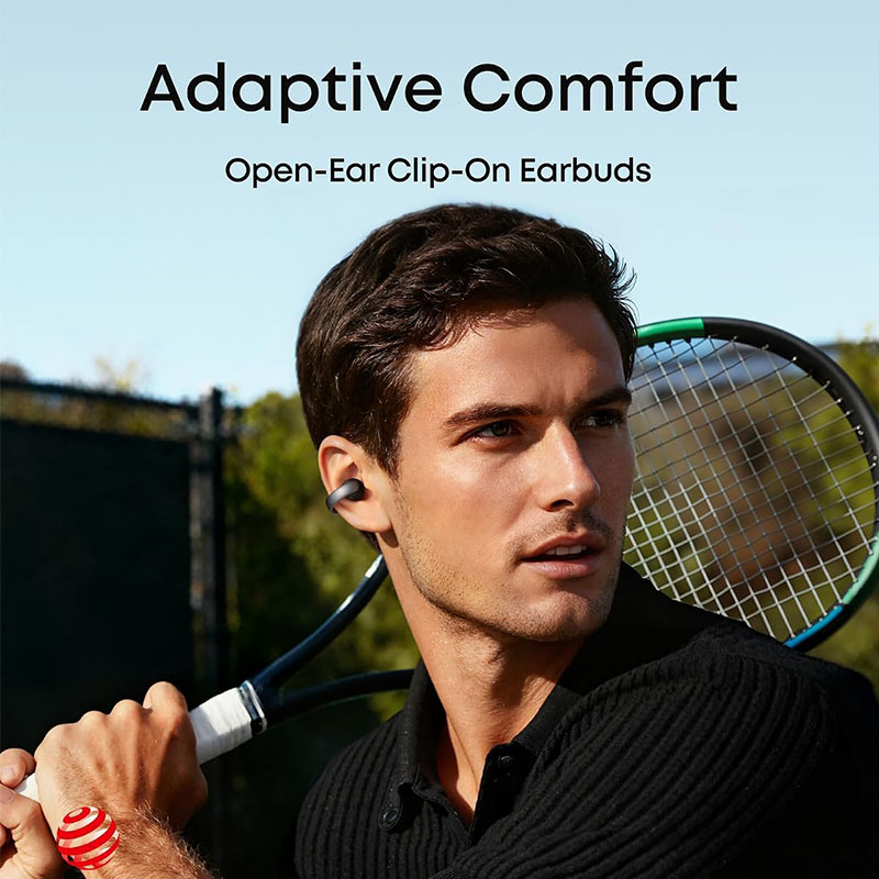 Anker Soundcore AeroClip Open-Ear Clip-On Earbuds with 12mm Drivers, AI Clear Calls & Hi-Res Audio