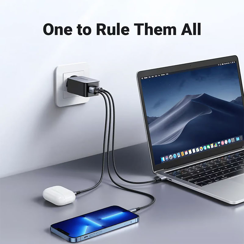Ugreen Nexode 65W GaN USB-C Wall Charger (EU Plug) - Black