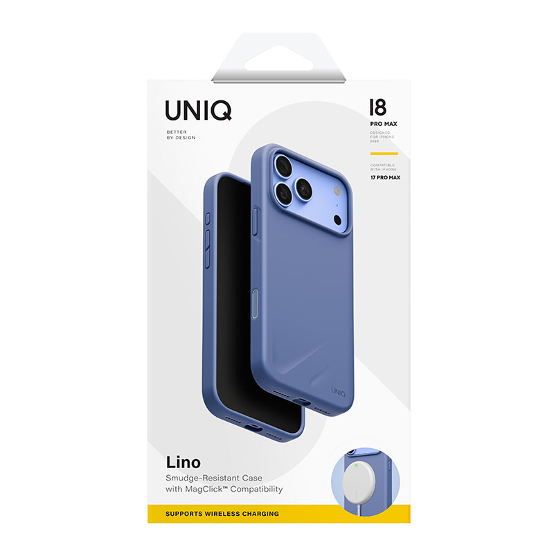 UNIQ Lino Hybrid Silicone Case for iPhone 18 Pro Max & 17 Pro Max
