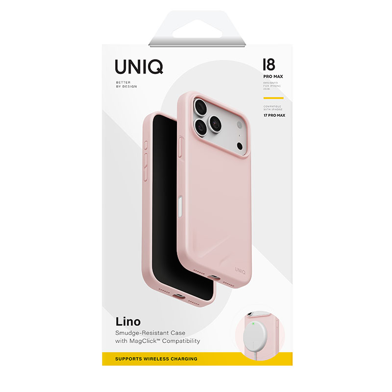 UNIQ Lino Hybrid Silicone Case for iPhone 18 Pro Max & 17 Pro Max