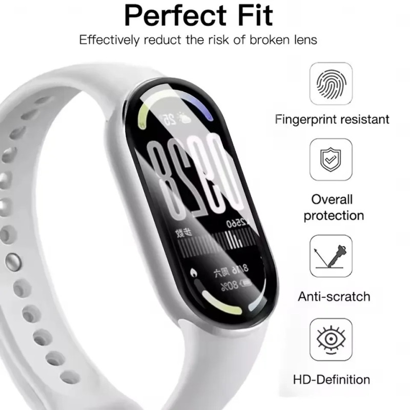 3D Curved Full Coverage Screen Protector Film for Xiaomi Mi Band 10 - Pack of 2