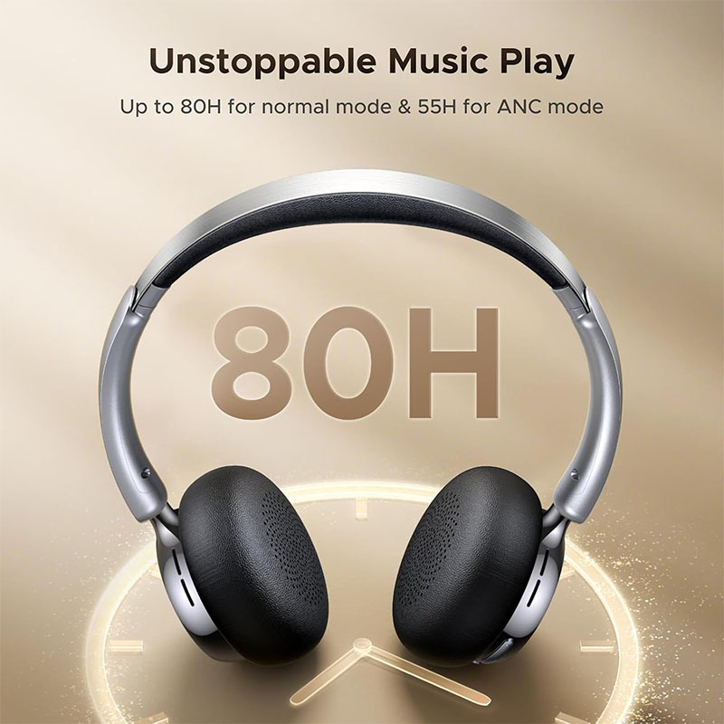Ugreen Studio Plus 80Hrs Active Noise Cancelling Wireless Headphones - Black