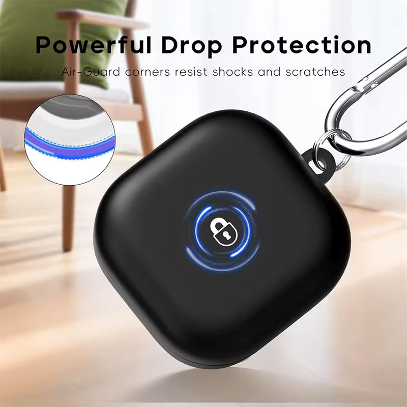 Soft Silicone Protective Case for Samsung Galaxy Buds 4 & Buds 4 Pro with Carabiner