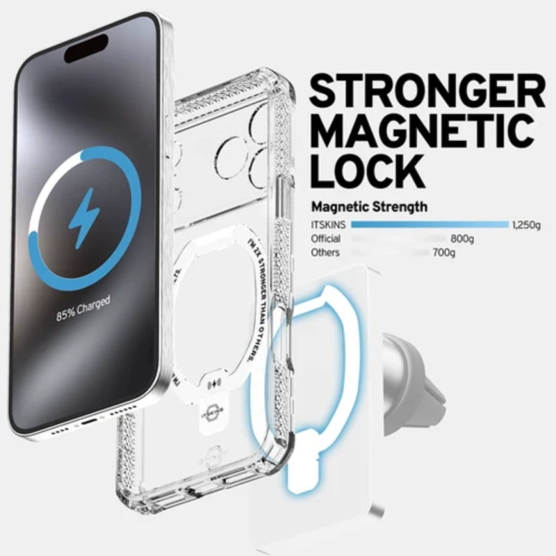 ITSKINS HYBRID R Clear MagSafe Stand Case for iPhone 18/17 Pro Max