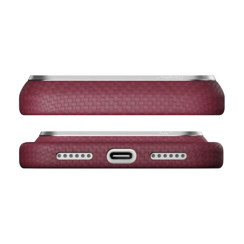 Pitaka iPhone 18 Pro Max / 17 Pro Max Argyle Edge Case - Burgundy