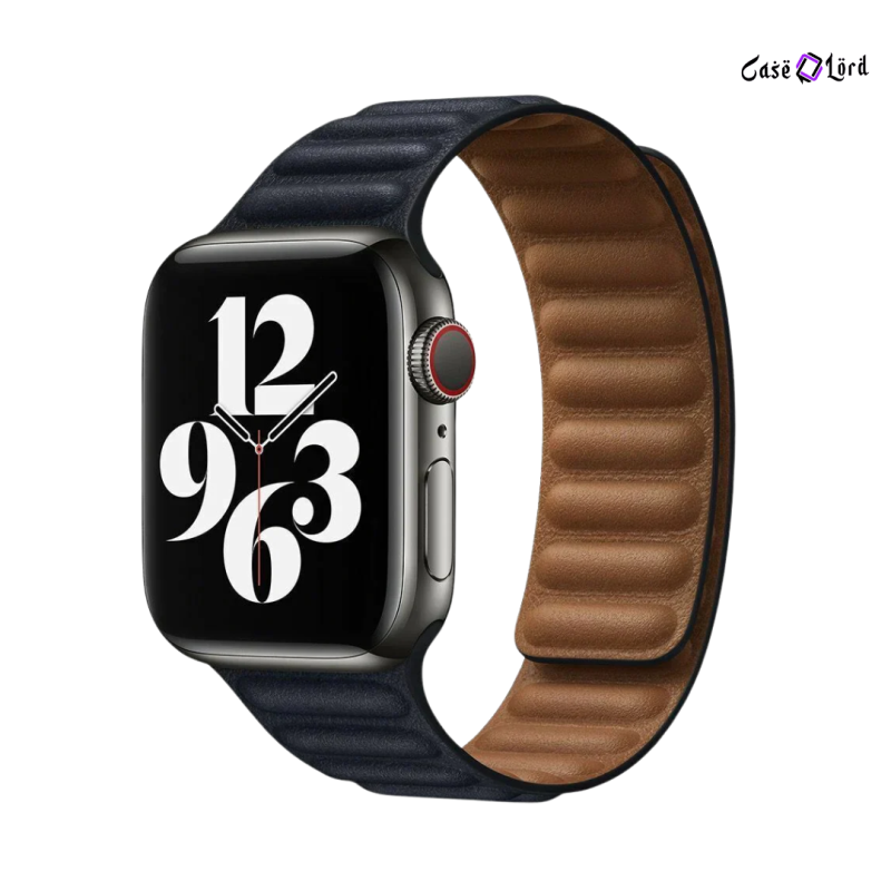 Ridge Leather Magnetic Replacement Band for Apple Watch by Case Lord (44–49mm)