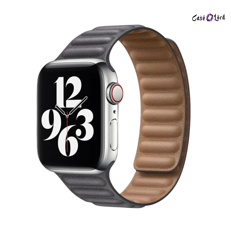 Ridge Leather Magnetic Replacement Band for Apple Watch by Case Lord (44–49mm)